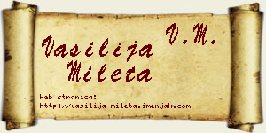 Vasilija Mileta vizit kartica